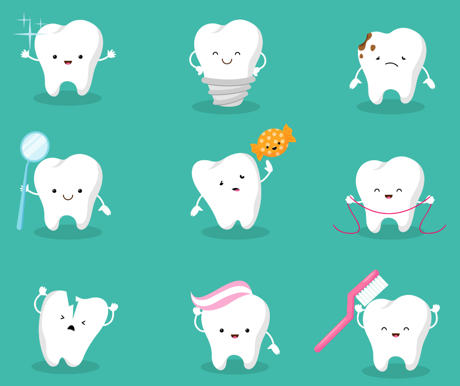 Cartoon teeth
